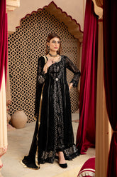 Manahils Stitched Formals Kurti-B-005-Black