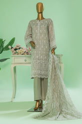 Printkari By HZ Stitched 3 Piece Prints Chikankari Vol-03 Suit-PEC-054-Beige