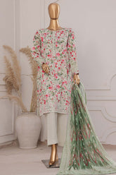 Printkari By HZ Stitched 3 Piece Emb Chikankari Vol-02 Suit-PEC-204