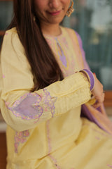 Omal By Komal Stitched 3 Piece Summer Suit-Leena
