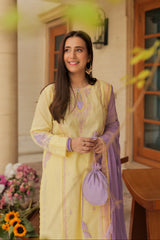 Omal By Komal Stitched 3 Piece Summer Suit-Leena