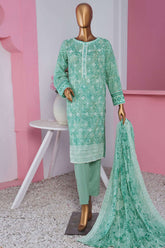 HZ Premium Unstitched 3 Piece Emb Lawnkari Collection'2025-PLK-810