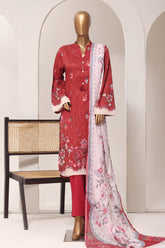 Sada Bahar Stitched 3 Piece Printed Lawn Vol-11 Suit-PR-1148-MAROON