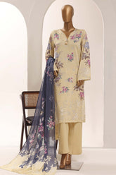 Sada Bahar Stitched 3 Piece Printed Lawn Vol-12 Suit-PR-1165-YELLOW