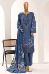 Sada Bahar Stitched 3 Piece Printed Lawn Vol-12 Suit-PR-1168-BLUE