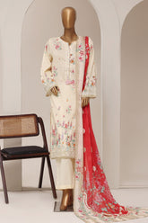 Sada Bahar Stitched 3 Piece Printed Lawn Vol-13 Suit-PR-1170-CREAM