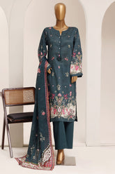Sada Bahar Stitched 3 Piece Printed Lawn Vol-13 Suit-PR-1176-T.BLUE