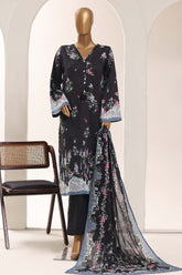 Sada Bahar Stitched 3 Piece Printed Lawn Vol-12 Suit-PR-1180-BLACK