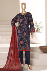 Sada Bahar Stitched 3 Piece Printed Lawn Vol-01 Suit-PR-4516 BLUE