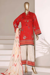 Sada Bahar Stitched 3 Piece Printed Lawn Vol-07 Suit-PR-996-RUST