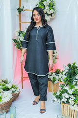 Suitsu Stitched Co Ords Collection-Noir 2-Piece Set