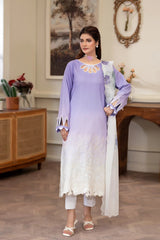 Summer Scent By Nine Needles Stitched 3 Piece Summer Suit-Pansy-NP-06