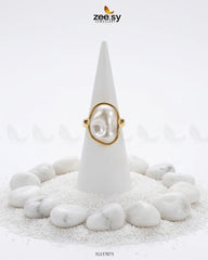 Parisian Iridescent Pearl Statement Ring