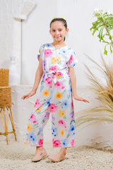 Sprinkles Stitched 1 Piece Summer Jumpsuit Kids Collection'2025-Pastel Petals Jumpsuit
