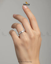 Pave Bar Cut Eternity Ring - Zeesy Jewellery