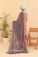 Summer Bloom Edition By Almeerah Unstitched 3 Piece Digital Printed Lawn Collection'2025-Peach Blossom