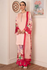 Morganite By Stitch Vibes Stitched 3 Piece Dress Suit-Peach Pink Dress