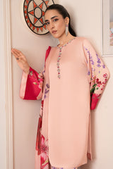 Morganite By Stitch Vibes Stitched 3 Piece Dress Suit-Peach Pink Dress