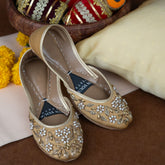 On Your Feets Casual Khussa-Pearl Petals