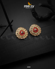 Pebble Earrings Red - Zeesy Jewellery