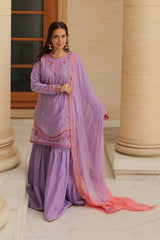 Omal By Komal Stitched 3 Piece Summer Suit-Minha - 3pc