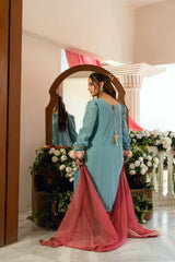 Baat Pakki Omal by Komal Stitched 3 Piece Dobby Suit-Hoorain