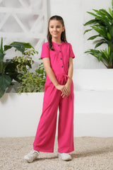 Sprinkles Stitched 1 Piece Summer Jumpsuit Kids Collection'2025-Pink - Jersey Jumpsuit