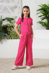 Sprinkles Stitched 1 Piece Summer Jumpsuit Kids Collection'2025-Pink - Jersey Jumpsuit