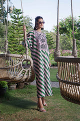 Luxe Noir by Madiha Gohar Stitched Summer Suit-Pink Meadow