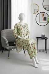 Lush Aura By Almeerah Stitched 2 Piece Premium Bana Dora Lawn Collection'2025-Pista Leaf Charm