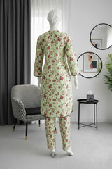 Lush Aura By Almeerah Stitched 2 Piece Premium Bana Dora Lawn Collection'2025-Pista Leaf Charm