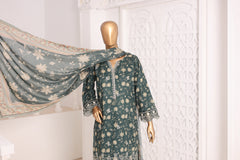 Oswah Women By Suntex Stitched 3 Piece Emb & Printed Lawn Suit-OS-2668