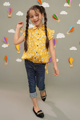 Printed Boski Linen Top - Wear Ochre