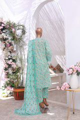 03 PC - TURQUISE - SHIRT - EMBROIDERED