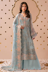 Dastak by Ramsha Unstitched 3 Piece Premium Chiffon Vol-03 Suit-Q-301