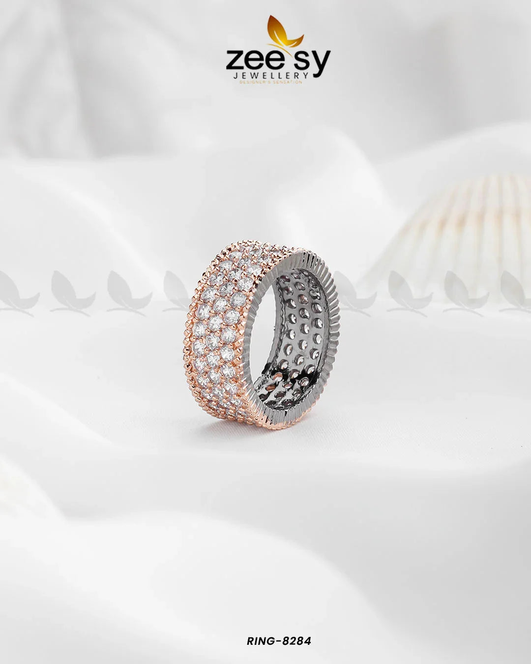 RING-8284 Rose Gold - Zeesy Jewellery
