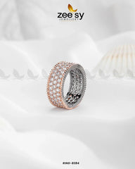 RING-8284 Rose Gold - Zeesy Jewellery