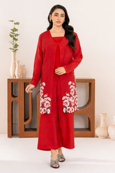 Velora By Stitch Vibes Stitched 3 Piece Suit-Rosette Bloom Shrug