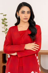 Velora By Stitch Vibes Stitched 3 Piece Suit-Rosette Bloom Shrug