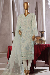 Bin Saeed Stitched 3 Piece Exclusive Luxury Formals Suit-RTS-1159-Sky Blue