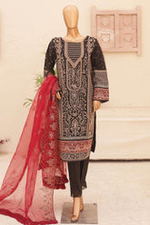 Bin Saeed Stitched 3 Piece Emb Fancy Festive Ramadan Suit-RTS-430-Black