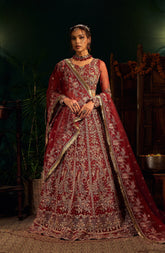 Mehar O Maah By Fabiha Fatima Unstitched 3 Piece Formals Collection'2025-Ruby