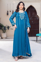 Eid E Milan By Al Siyaab Stitched 3 Piece Formals Suit-Raani-Peacock
