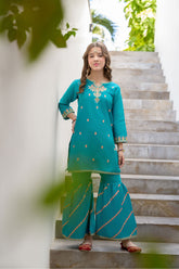 Fresh Bird Stitched 2 Piece Festive Kids Suit-Raha