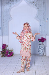 Mummy & Me By Suntex Stitched 3 Piece Kids Emb Chikankari Lawn Suit-SH-2640