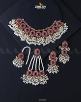 Priyanka Bridal Sets Golden Red - Zeesy Jewellery