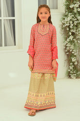 Ochre Clothing Herringbone Digital Printed 3 Pc Suit-INDP-17