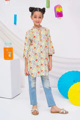 Ochre Clothing Stitched 1 Piece Digital Printed Cotton Lawn Kids Kurta-OCH-CLDPK-3