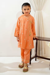 Ochre Clothing Toddlers Eastern Cotton Embroidered 3 Pc Suit