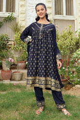 Cotton Karandi Printed 3 Pc Suit - Wear Ochre